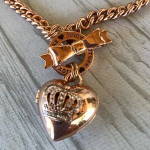 Juicy Couture Rose Gold Heart Locket Necklace